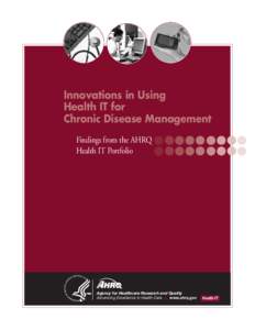 National Resource Center for Health Information Technology / Agency for Healthcare Research and Quality / Electronic health record / EHealth / Telehealth / Health information technology / Patient safety / AHRQ Health Care Innovations Exchange / Health / Medicine / Health informatics