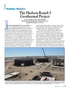 Hudson Ranch I  I The Hudson Ranch I Geothermal Project