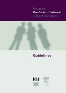 Managing conflicts of interest in the public sector - Guidelines