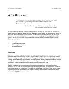 SHEBOYGAN RIVER RAP  TO THE READER 6 To the Reader 