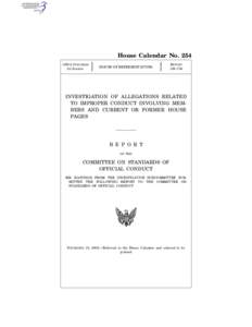 House Calendar No. 254 109TH CONGRESS 