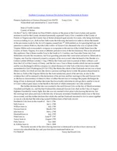 Southern Campaign American Revolution Pension Statements & Rosters Pension Application of Hamon (Haman) Critz W6755 Transcribed and annotated by C. Leon Harris. Nancy Critz