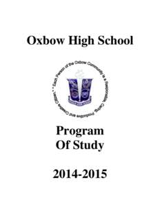 Oxbow High School  Program Of Study[removed]