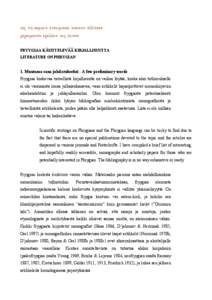 ioj nh semoun knoumanei kakoun addaket gegeimenan egedout ioj outan FRYYGIAA KÄSITTELEVÄÄ KIRJALLISUUTTA LITERATURE ON PHRYGIAN  1. Muutama sana johdatukseksi - A few preliminary words