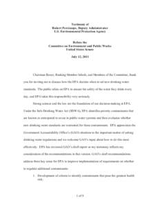 Environment of the United States / Safe Drinking Water Act / Drinking water / United States Environmental Protection Agency / Perchlorate / Toxic Substances Control Act / Volatile organic compound / Drinking water quality legislation of the United States / Water contamination in Crestwood /  Illinois / Water supply and sanitation in the United States / Chemistry / Pollution