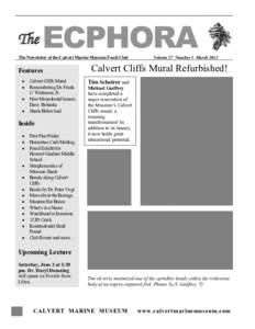 The  ECPHORA The Newsletter of the Calvert Marine Museum Fossil Club