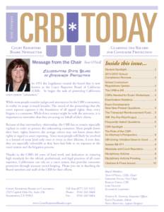 California Court Reporters Board - Today Newsletter Spring 2011
