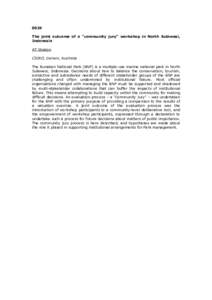 Bunaken / Stakeholder / Evaluation