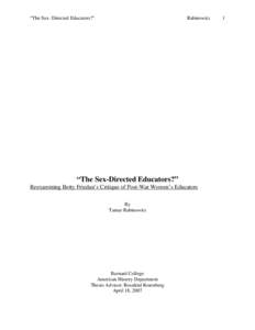 Microsoft Word - Rabinowitz thesis.doc