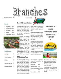 Branches  2014: 2 November 13, 2014 Newsletter of the