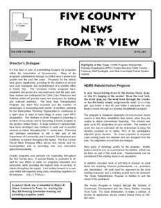 FIVE COUNTY NEWS FROM ‘R’ VIEW JUNE, 2001  VOLUME I NUMBER 6