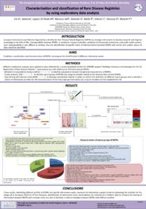 The European Conference on Rare Diseases & Orphan Products, 8 to 10 May 2014 Berlin, Germany  Characterization and classification of Rare Disease Registries by using exploratory data analysis Coi A1, Santoro2, Lipucci Di