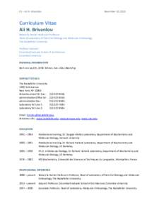 CV	
  –	
  Ali	
  H.	
  Brivanlou	
  	
    	
    