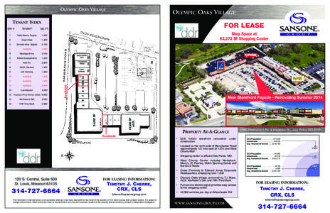 OLYMPIC OAKS VILLAGE  OLYMPIC OAKS VILLAGE TENANT INDEX