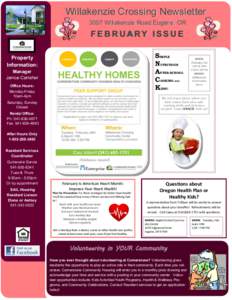 Willakenzie Crossing Newsletter 3057 Willakenzie Road Eugene, OR FE BR U A RY IS S U E SIMPLE NUTRITIOUS