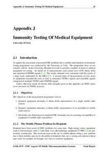 Appendix J- Immunity Testing Of Medical Equipment  J1