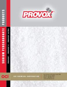 PROVOX® • PROVOX® C • PROVOX® ULTRA  SODIUM PERCARBONATE PRODUCTS