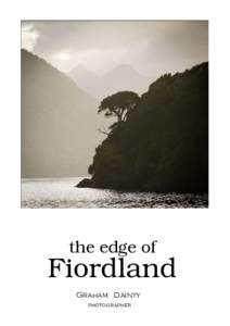 the edge of  Fiordland Graham Dainty photographer