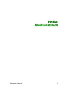 Microsoft Word - Part 5-DiscussionsAbstracts.doc