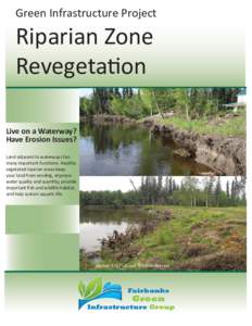 Green Infrastructure Project  Riparian Zone Revegeta on Live on a Waterway? Have Erosion Issues?