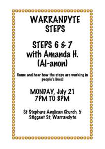    WARRANDYTE STEPS STEPS 6 & 7 with Amanda H.