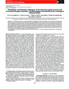 Published by the International Society of Protistologists  The Journal of