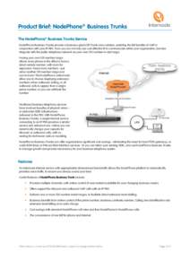 Product Brief: NodePhone Business Trunks