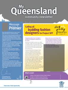 My  Queensland community newsletter Issue 10 April 2014
