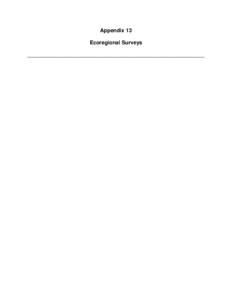 Appendix 13 Ecoregional Surveys ____________________________________________________________ Appendix 13