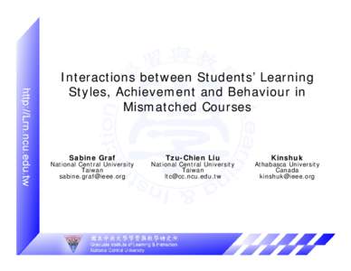 Educational technology / Learning management systems / Learning styles / Learning theory / E-learning / Moodle / Service-learning in engineering education / Education / Learning / Educational psychology