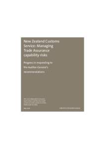 New Zealand Customs Service: Managing Trade Assurance capability risks