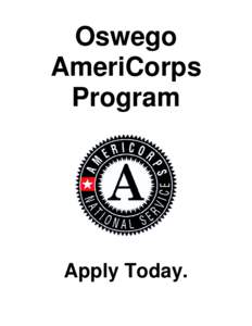 Oswego AmeriCorps Program Apply Today.