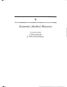 Economic (Market) Measures COORDINATORS J. Tilley (Australia) J. Gilbert (New Zealand)