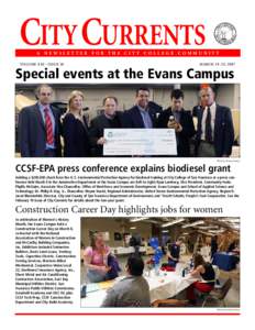 CITY CURRENTS  A NEWSLETTER FOR THE CITY COLLEGE COMMUNITY VOLUME XXI • ISSUE 28