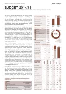 BUDGET AT A GLANCE  MINISTRY OF FINANCE AND ECONOMIC PLANNING BUDGET