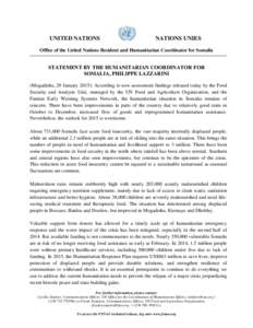 UNITED NATIONS  NATIONS UNIES Office of the United Nations Resident and Humanitarian Coordinator for Somalia