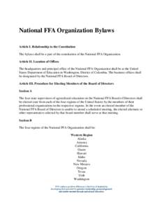 Microsoft Word - National FFA Bylaws