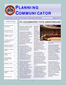 PLANNING COMMUNICATOR A Publication of the Fairfax County Planning Commission PC	CELEBRATES	75TH	ANNIVERSARY