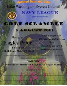 Lake Washington Everett Council Navy League of the United States Golf Scramble 3 August 2015