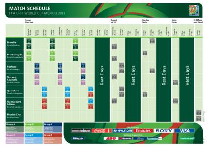 MATCH SCHEDULE FIFA U-17 WORLD CUP MEXICO 2011