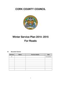 CORK COUNTY COUNCIL  Winter Service PlanFor Roads  A1