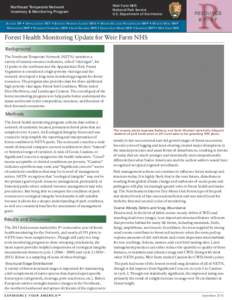 Northeast Temperate Network Inventory & Monitoring Program Weir Farm NHS National Park Service U.S. Department of the Interior