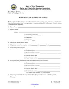 State of New Hampshire  Racing and Charitable Gaming Commission  Regulation & Enforcement of Racetracks, Bingo, Lucky 7 and Games of Chance  Paul M. Kelley, Director  Sudhir K. Naik, Deputy Direc