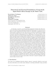 Journal of Artificial Intelligence Research813  Submitted 08/11; publishedTheoretical and Practical Foundations of Large-Scale Agent-Based Micro-Storage in the Smart Grid