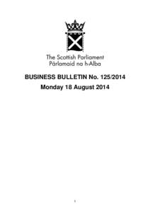 BUSINESS BULLETIN No[removed]Monday 18 August[removed]  Contents