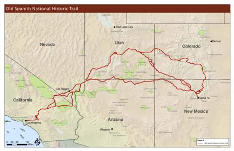 Old Spanish National Historic Trail Map