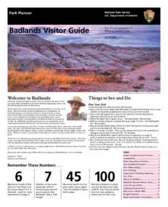 Park Planner  National Park Service U.S. Department of Interior  Badlands Visitor Guide