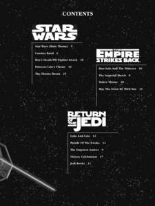 CONTENTS  Star Wars (Main Theme) 5 Cantina Band 6 Ben’s Death/TIE Fighter Attack 18 Princess Leia’s Theme 16