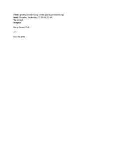 From: [removed] [mailto:[removed]] Sent: Thursday, September 22, 2011 8:33 AM To: amtech Subject:  Gerry Graves, Ph.D.