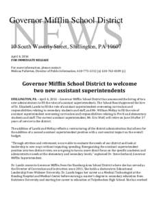 Governor Mifflin School District / School districts in New York